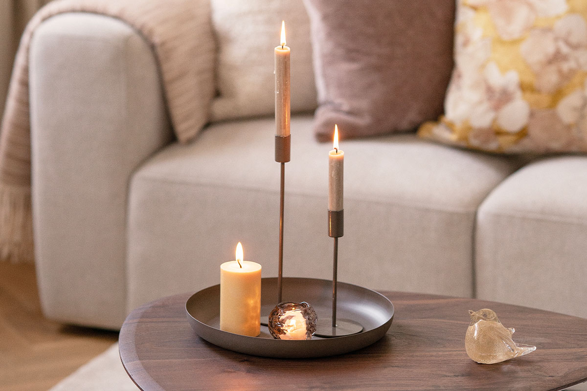 Kronelys i lysestake melina