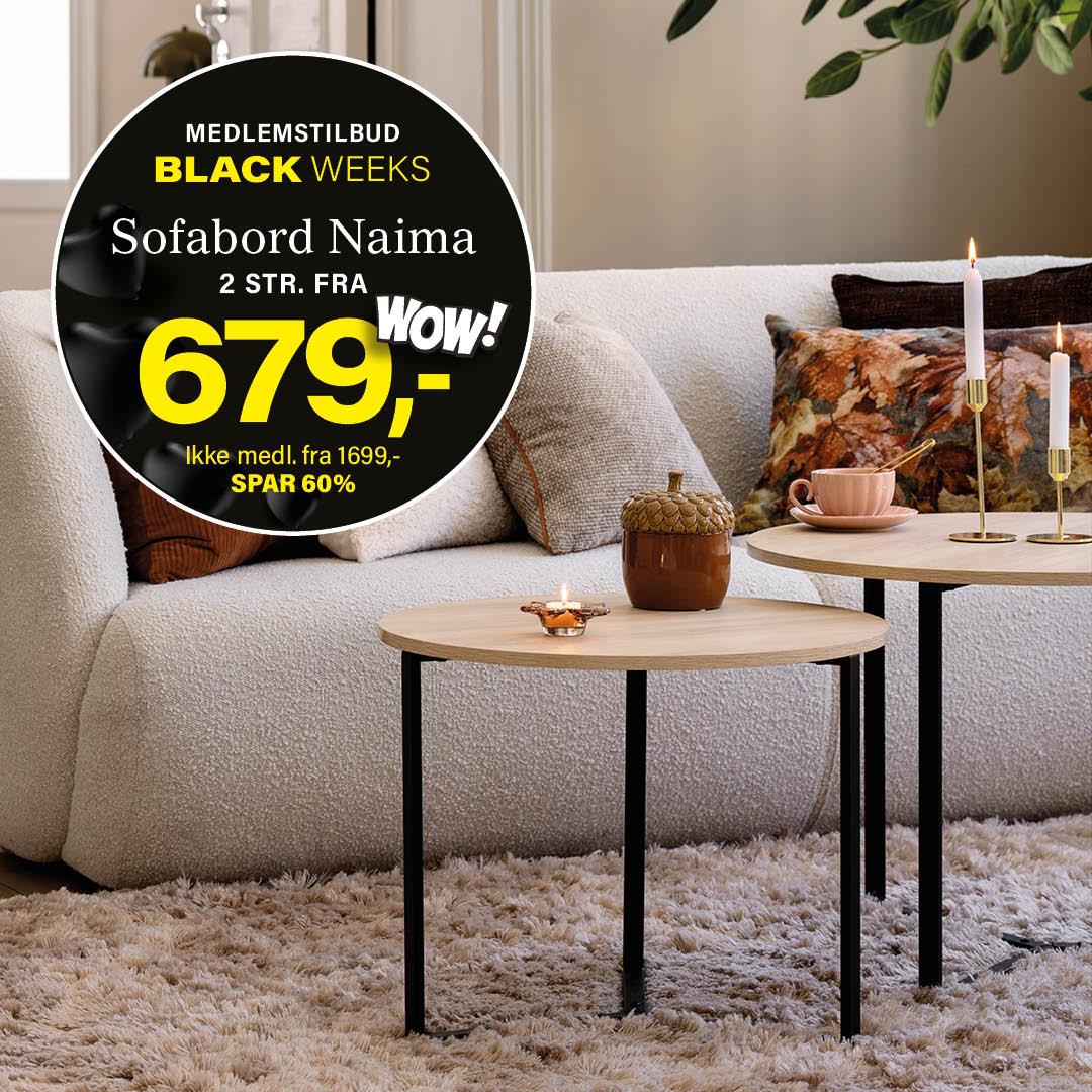 Naima bord black week tilbud