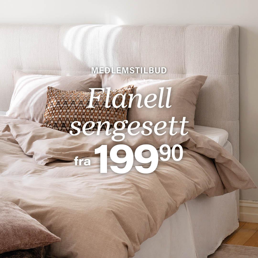 Flanell sengesett tilbud banner