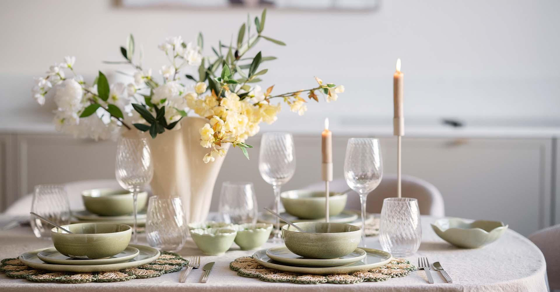 Pent stylet bord til julemiddag