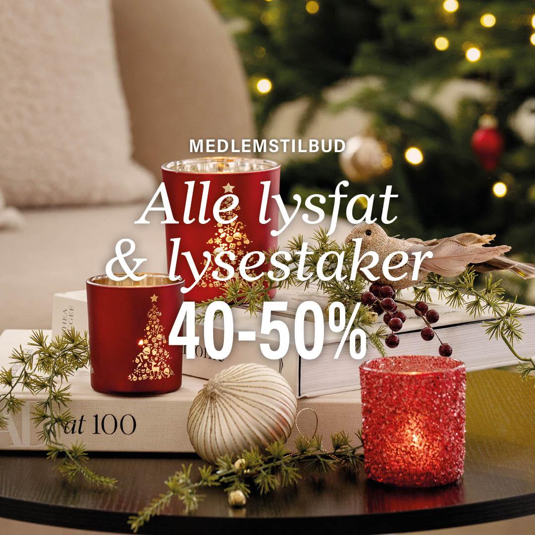 Julelysestaker tilbud