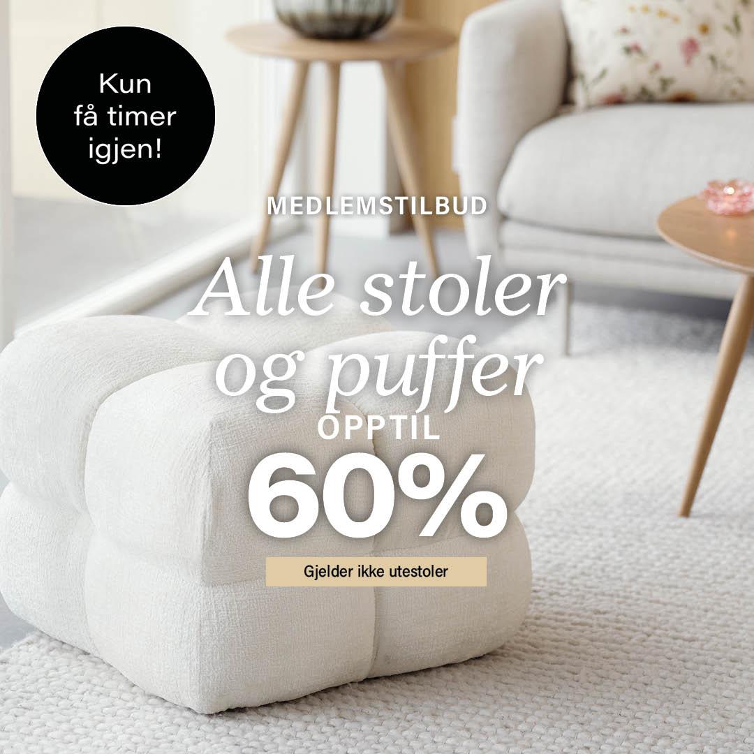 Stoler og puffer tilbud banner