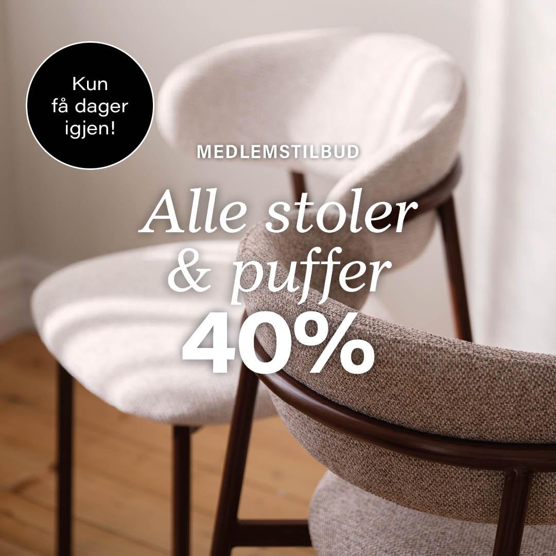 Stoler og puffer tilbud