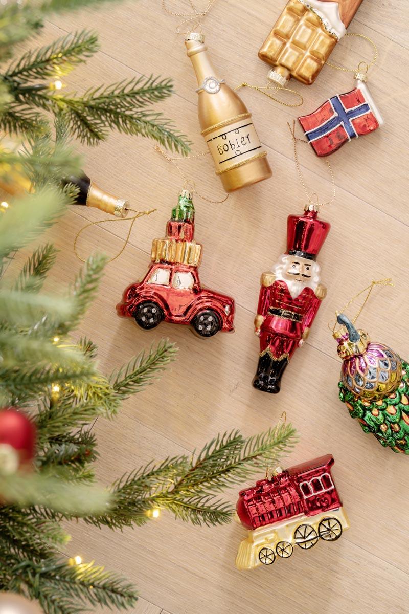 Rosa garnnøste julekule