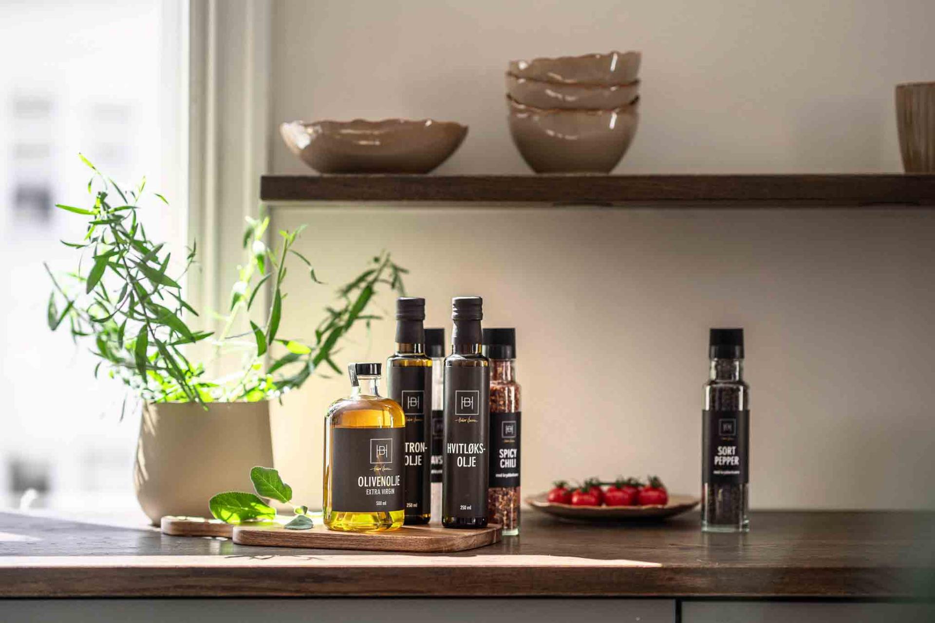 Rapsolje, krydder og salt