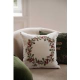 Putetrekk velur Julekrans med grønn pute