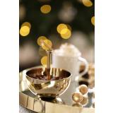 Skål Gullie på speil lysfat med godis