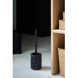 Toalettbørste marmor sort på bad