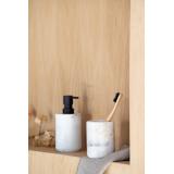 Tannbørsteholder marmor beige i baderomshylle