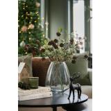 Gren Mistel med hvite bær i glassvase