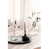 Lysfat Mangotre sort med vase og kronelysestake