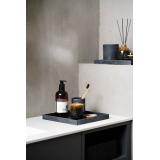 Kvadratisk fat sort marmor look