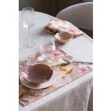 Dekkebrikke stemorsblomst med servise thilda og skål pia