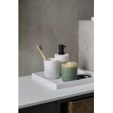 Kvadratisk fat hvit med marmor look