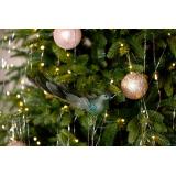 Fugl på klype Glam i juletre nærbilde