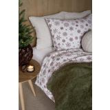 Sengesett Flanell Stars med teddy puter og pledd