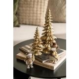 Dekortre Wren gull i to størrelser på sofabord med dekorfigur mus og bjørn