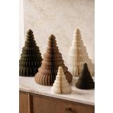 Papirtre i beige, grønn og hvit i to størrelser på kjøkkenbenk