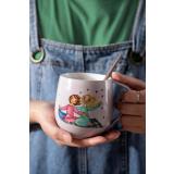 Lykketegning - Vennekrus lilla holdt i hender