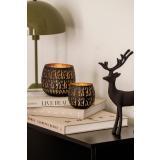 Lyslykt Gia i to størrelser på konsollbord med lampe og Oliver hjort