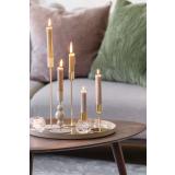 Lysfat fylt med ulike lysestaker