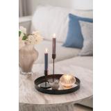 Lysfat med lysestaker, lysholder og dekorfugl