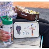 Matboks og vannflaske med bukkene bruse motiv