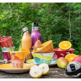 Fargerik Mummi-servise og termoflasker