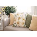 Putetrekk Velur Påskelilje med puter i gul og grønn