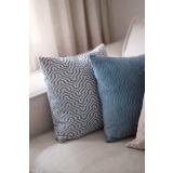 Sofakrok med blå puter