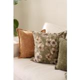 Puter i grønn og karamell i sofakrok