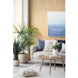 Stue stylet i blå og grønne toner for sommeren