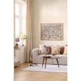 Veggbilde Bridle hengende over sofa i stue stylet i gule og beige toner