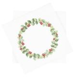 serviett eucalyptusgren med norske flagg