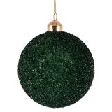 Julekule glitter perle 10cm grønn