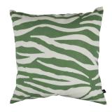 grønn pute i sebramønster