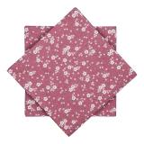 Serviett småblomster burgunder