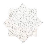 Serviett småblomster beige/hvit
