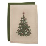 Kjøkkenhåndkle 2pk Nostalgisk tre