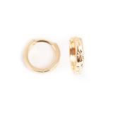 Øreringer, 13 mm, diamantmønster, G