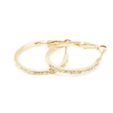 Øreringer, 30mm, Cubic Zirconia, G