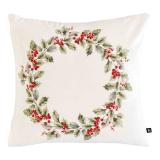 Putetrekk velur Julekrans 48x48cm med motiv