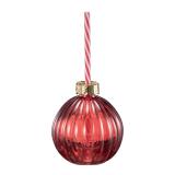 Glass julekule rød