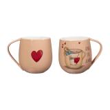 Lykketegning - Hug in a mug Krus beige