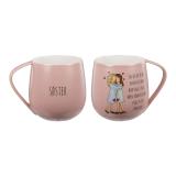 Lykketegning - Søster Krus 40 cl rosa