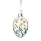 Glassegg med påskeliljer