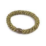 Oliven hårstrikk med gull