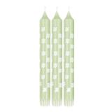 Kronelys blomster 100% stearin 3 pk