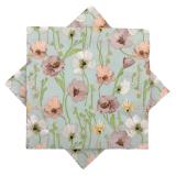 Serviett blomstring lys grønn