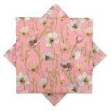 Serviett blomstring rosa